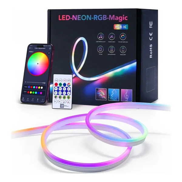 5 M Kumandalı Hortum RGB Neon Şerit LED - Görsel 2