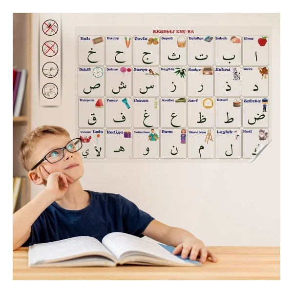 Buffer 70x100 Cm Statik Kağıt Elif-Ba Öğrenme Tahtası - Görsel 9