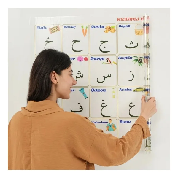 Buffer 70x100 Cm Statik Kağıt Elif-Ba Öğrenme Tahtası - Görsel 4