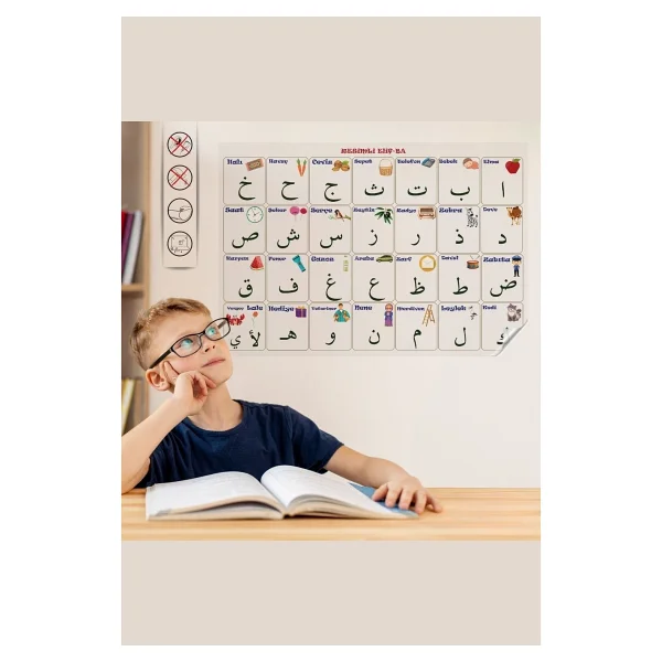 Buffer 70x100 Cm Statik Kağıt Elif-Ba Öğrenme Tahtası - Görsel 7