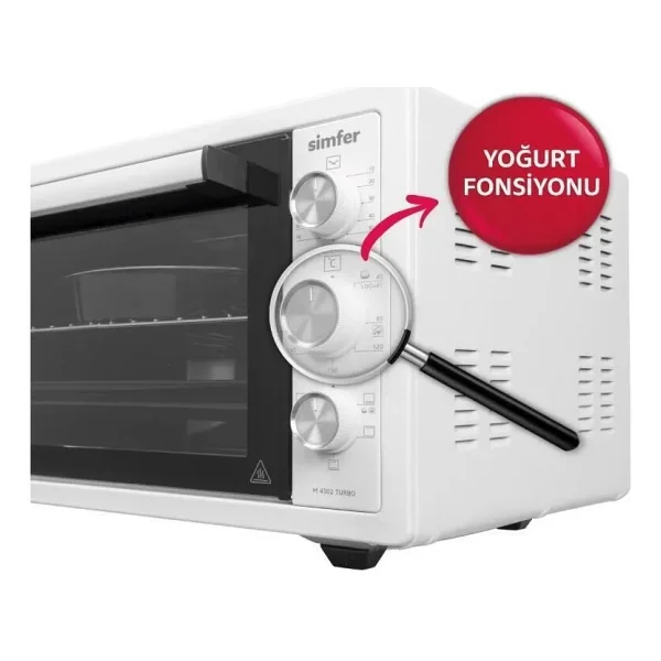Simfer 4546 45 Lt Beyaz Turbo Midi Fırın - Görsel 4