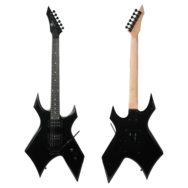 Maxword Gt-Line-Bk Profesyonel Warlock Kasa Hh Elektro Gitar Seti Siyah - Görsel 3