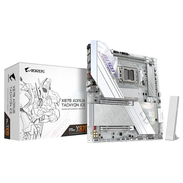 Gigabyte X870 Aorus Tachyon Ice Wi-Fi AMD Am5 DDR5 E-Atx Anakart - Görsel 5