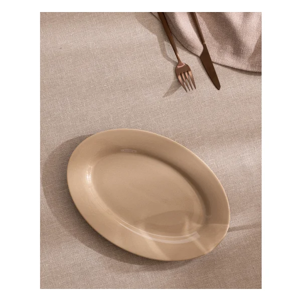 Madame Coco Cielo Kayık Tabak - Bej - 30 Cm - 30cm - Görsel 4