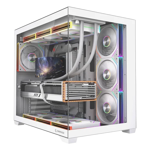 Rampage Ares V2 Argb Fanlı Beyaz Atx Oyuncu Kasası - Görsel 8