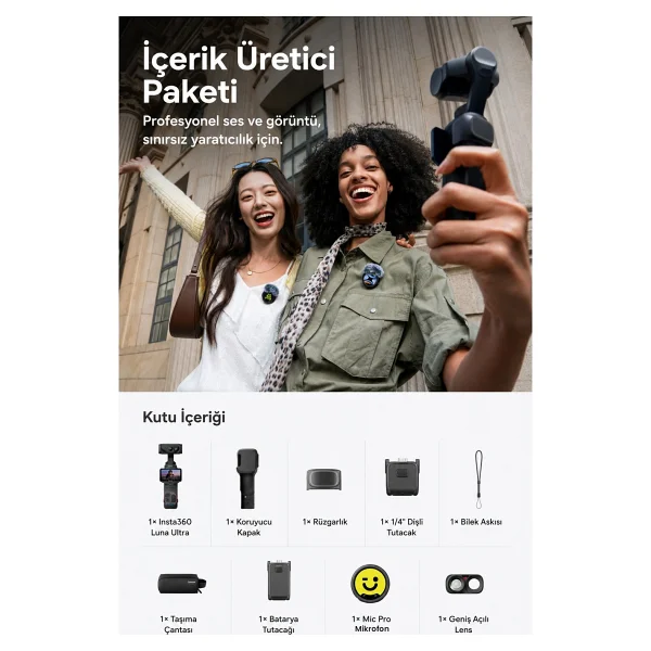 Insta360 Luna Ultra Creator Kit Gimbal - Görsel 2