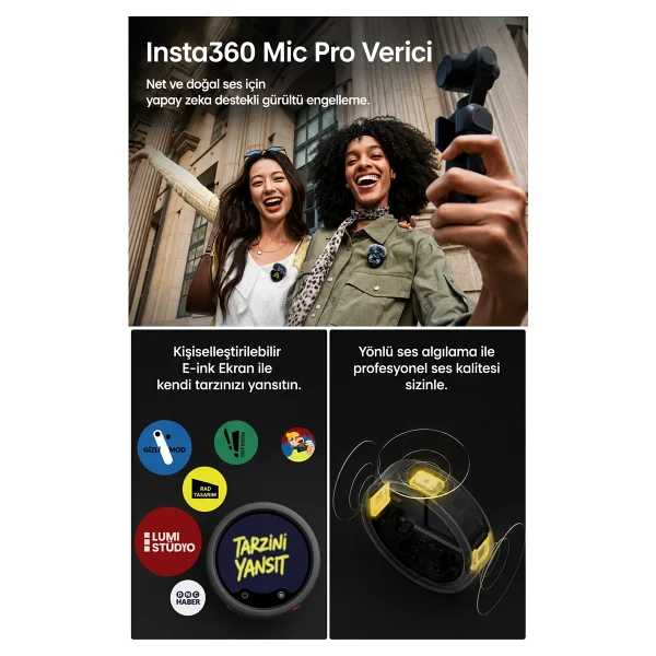 Insta360 Luna Ultra Creator Kit Gimbal - Görsel 4