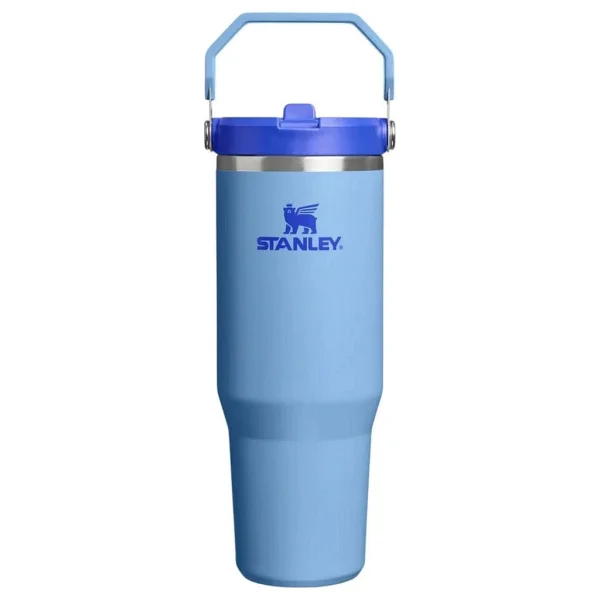 Stanley The Iceflow Flip Straw Azur Mavisi 0.89 Lt Pipetli Termos Bardak - Görsel 4