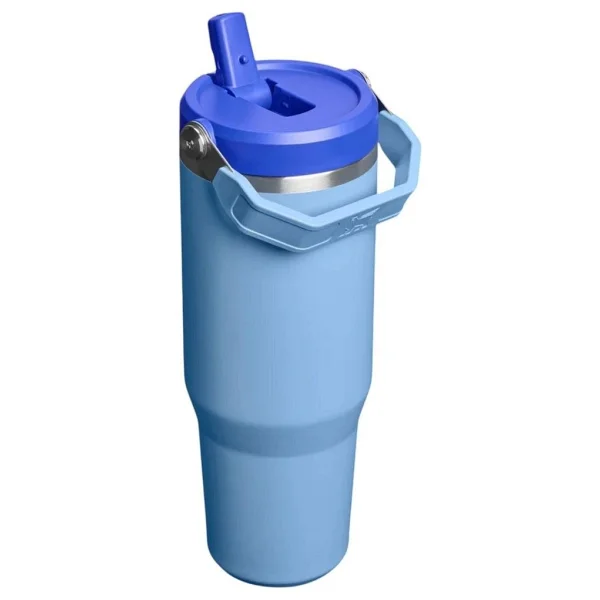 Stanley The Iceflow Flip Straw Azur Mavisi 0.89 Lt Pipetli Termos Bardak - Görsel 2