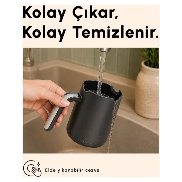 Emsan Kumda Black Türk Kahve Makinesi - Görsel 7