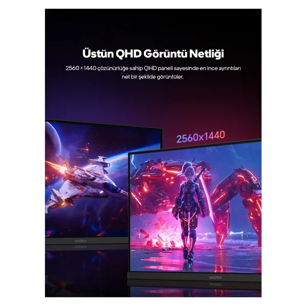 Koorui G2721e 27" 1 Ms 2k Pivot Ips 320 Hz Oyuncu Monitörü - Görsel 3