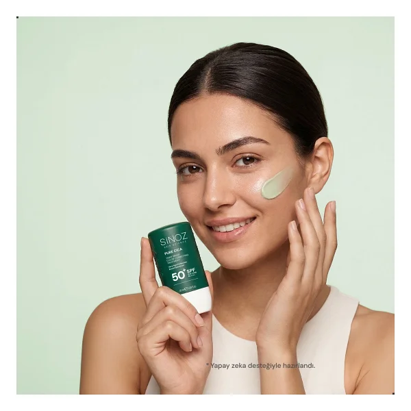 Sinoz Pure Cica Tiger Grass Anında Ton Eşitleyici Onarıcı Nemlendirici Spf50+ Sıvı Yüz Güneş Kremi Pa++++ (Koyu Tenler İçin) - Görsel 8