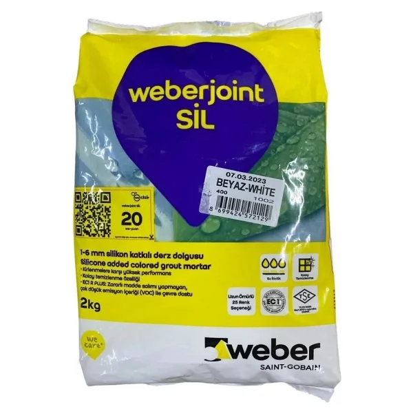 Weber Joint Sil 400 Beyaz Derz Dou 2 Kg - Görsel 2