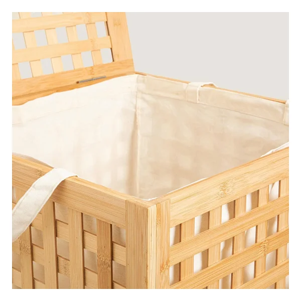 Chakra Bambu S Natural 58x40x40 Cm Çamaşır Sepeti - Görsel 5