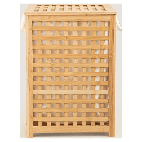 Chakra Bambu S Natural 58x40x40 Cm Çamaşır Sepeti - Görsel 3