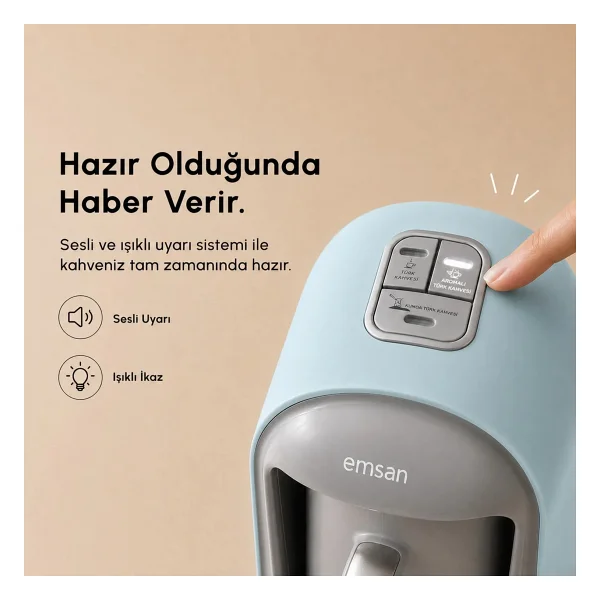 Emsan Kumda Tiffany Blue Türk Kahve Makinesi - Görsel 4