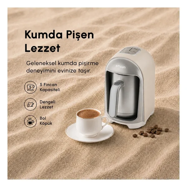 Emsan Kumda Starlight Türk Kahve Makinesi - Görsel 2