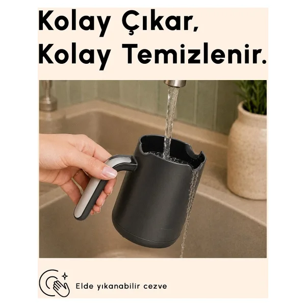 Emsan Kumda Pearly Pink Türk Kahve Makinesi - Görsel 8