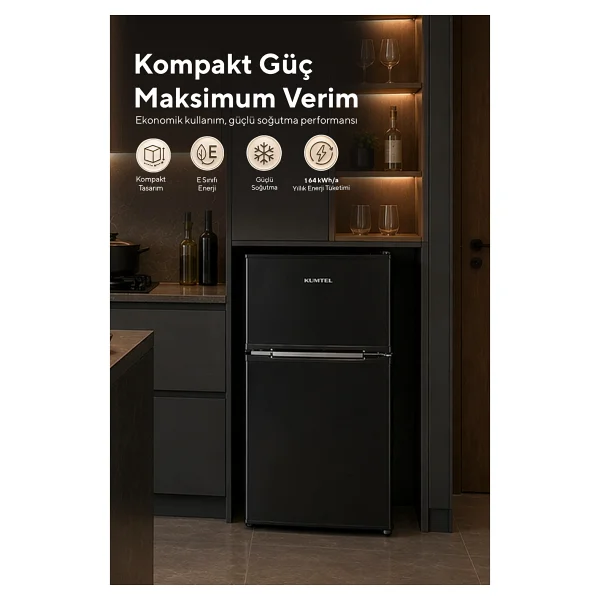 Kumtel Htmf-90eb Çift Kapılı Mini Buzdolabı - Görsel 2
