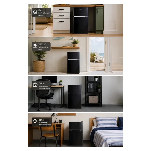 Kumtel Htmf-90eb Çift Kapılı Mini Buzdolabı - Görsel 6