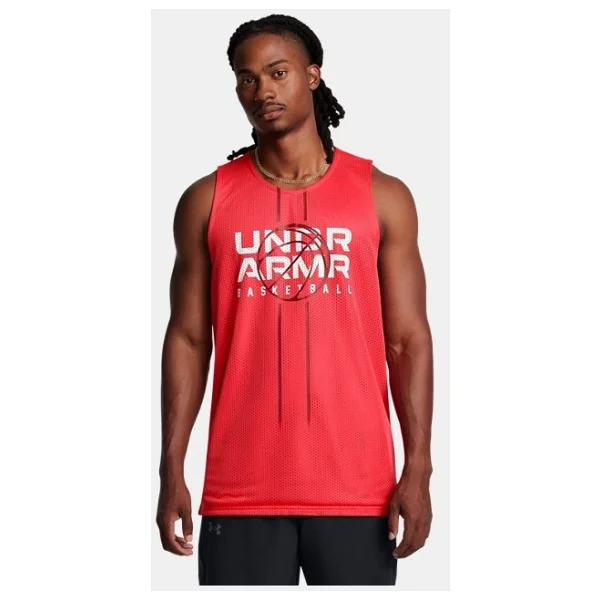 Under Armour Zone Çit Taraflı Erkek Beyaz Antrenman Atlet - Görsel 2