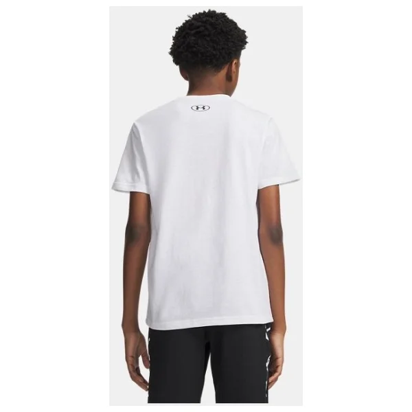 Under Armour Sportstyle Lc 1389962-100 Beyaz Kısa Kollu Bisiklet Yaka Çocuk Tişört - Görsel 2