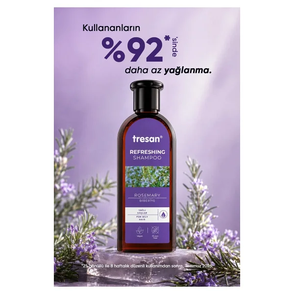 Tresan Biberiye Özlü Yağlı Saçlar İçin Şampuan 300 Ml - Görsel 5