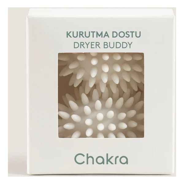 Chakra 2'li Kirpi Kurutma Topu Beyaz - Görsel 2