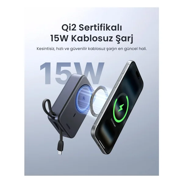 Ugreen Zapix 55450b 20000 mAh Hızlı Şarj Magsafe Powerbank - Görsel 3