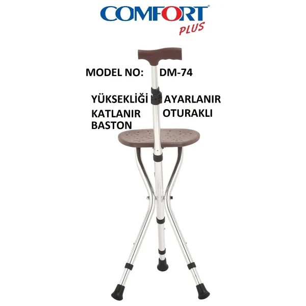 Comfort Plus Dm-74 Oturaklı Baston - Görsel 2