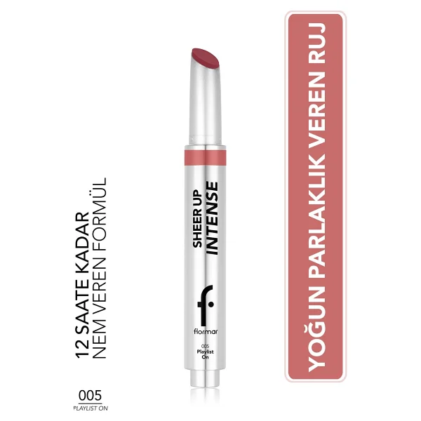 Flormar Sheer Up Intense Krem Dokulu Parlak Bitişli Jel Ruj - Görsel 2