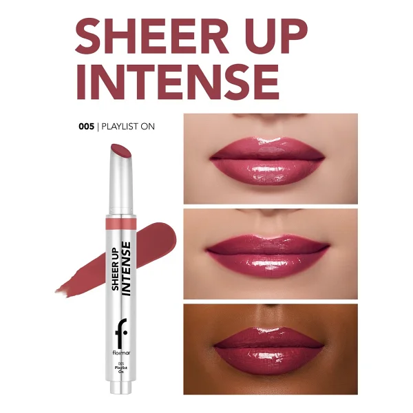 Flormar Sheer Up Intense Krem Dokulu Parlak Bitişli Jel Ruj - Görsel 6