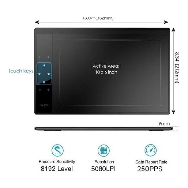 Veikk A30 8192 Grafik Tablet - Görsel 3