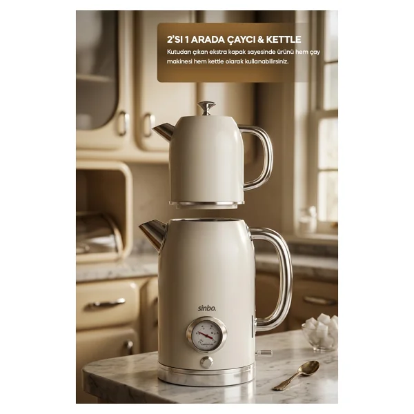 Sinbo Retro STM-5849 1500 W Çelik Çay Makinesi - Görsel 4