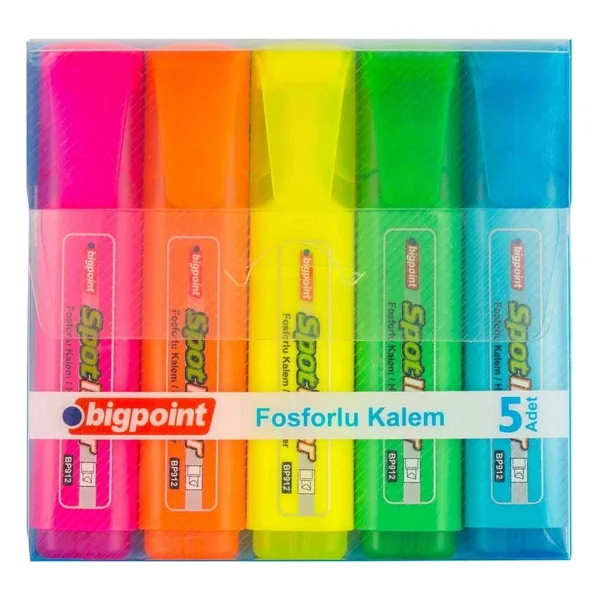 Bigpoint Bp912 5 Li Set Fosforlu Kalem - Görsel 2
