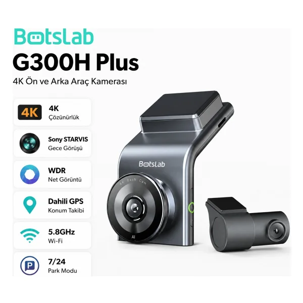 Botslab 360+ G300h Plus 4K Ön Ve Arka Araç Kamerası Seti - Görsel 9