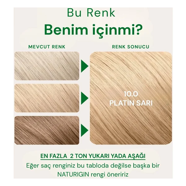 Naturigin Organik İçerikli 10.0 Platin Sarısı Saç Boyası - Görsel 6
