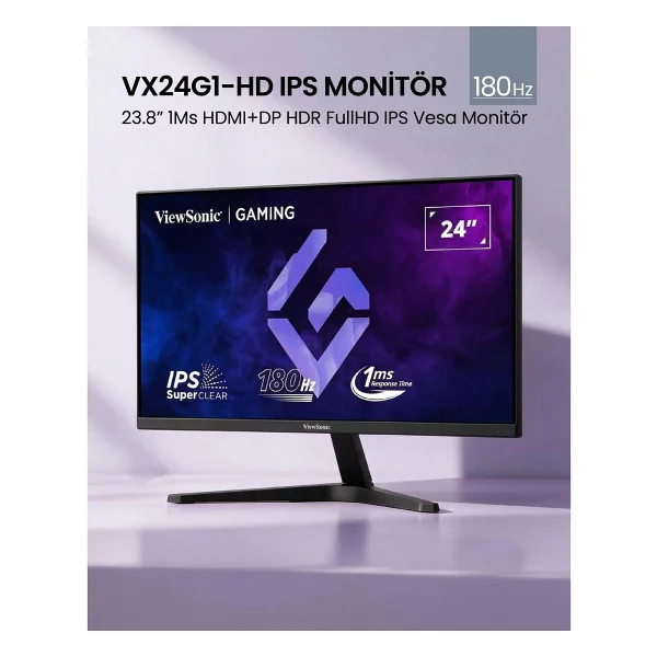 Viewsonic Vx24g1-HD 24" 1 Ms Full HD Ips 180 Hz Oyuncu Monitörü - Görsel 9