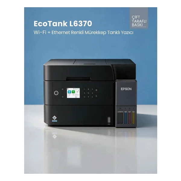 Epson Ecotank L6370 Wi-Fi + Tarayıcı + Fotokopi Renkli Çok Fonksiyonlu Tanklı Mürekkep Püskürtmeli Yazıcı - Görsel 4