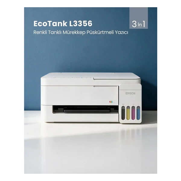 Epson Ecotank L3356 Wi-Fi Çok Fonksiyonlu Tanklı Yazıcı - Görsel 3