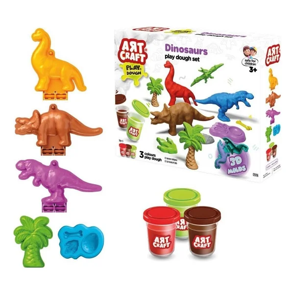 Art Craft Dinozorlar Oyun Hamuru Seti 168 gr 03996 - Görsel 7