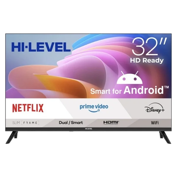 Hi-Level Hl32hmln-A14s Frameless HD 32" 82 Ekran Uydu Alıcılı Android Smart LED TV - Görsel 2