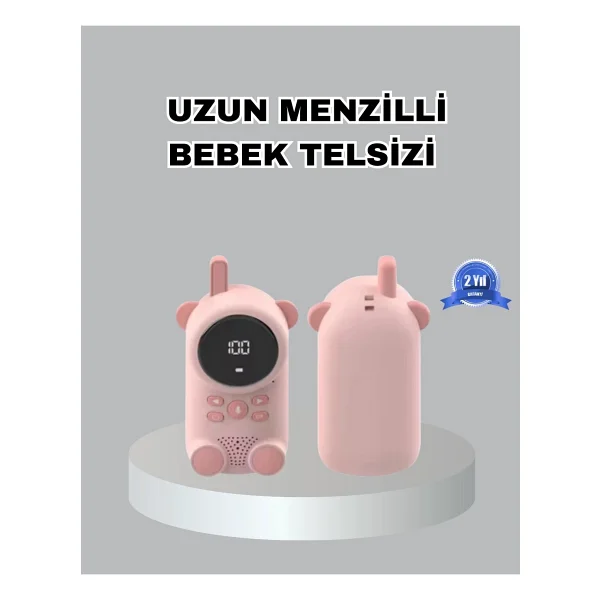 Şarjlı Bebek Telsizi Uzun Mesafe 22 Kanal Lcd Ekran Vox Modu 400 mAh - Görsel 6