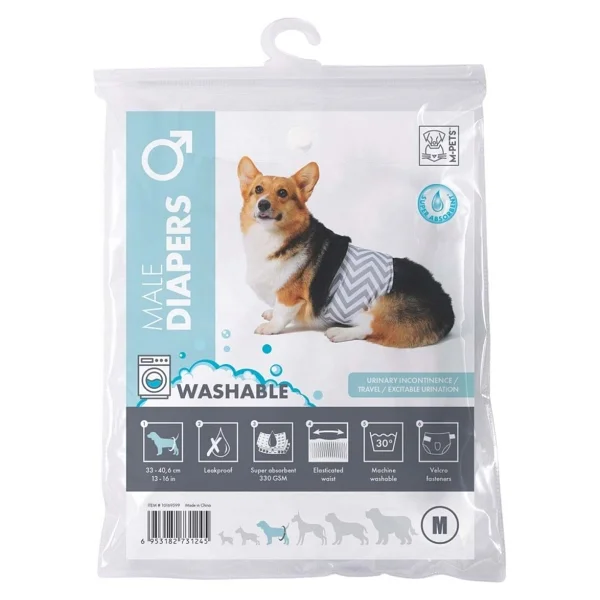 M-Pets Erkek Köpekler İçin Yıkanabilir Külot (M) - Görsel 2