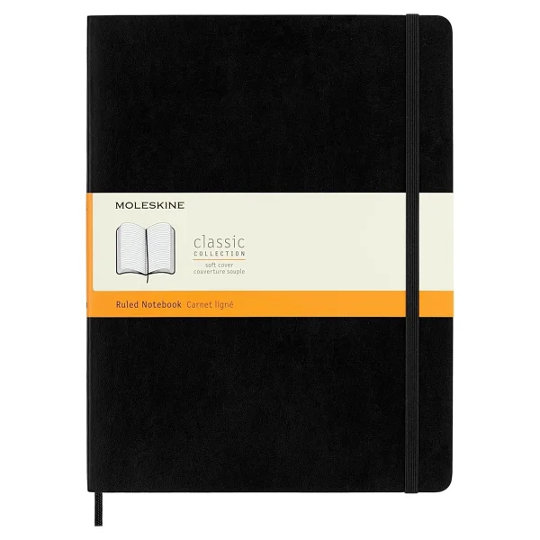 Moleskine Çizgili Siyah Defter XL Boy Yumuşak Kapak - Görsel 4