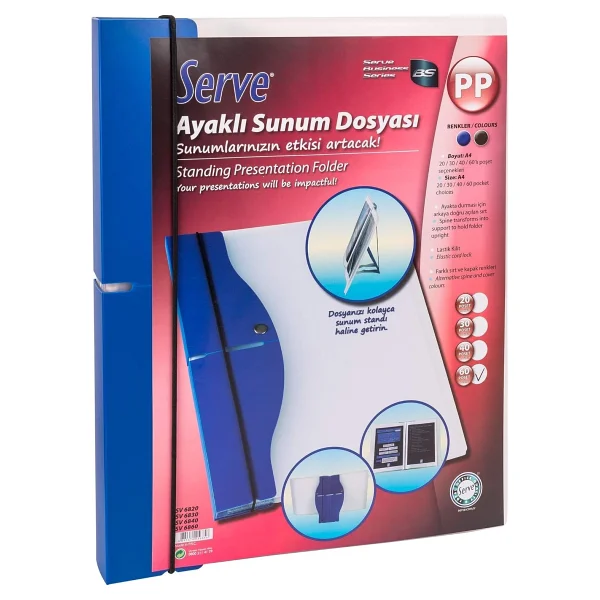 Serve Ayakli Sunum Dosyasi Lacivert 60'li - Görsel 2