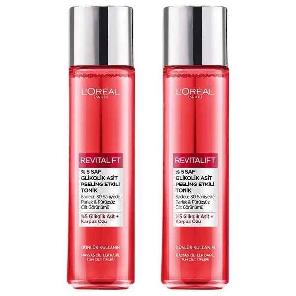 L'oreal Paris Revitalift%5 Saf Glikolik Asit Peeling Etkili Tonik 2'li Set (2 X180 Ml) - Görsel 4