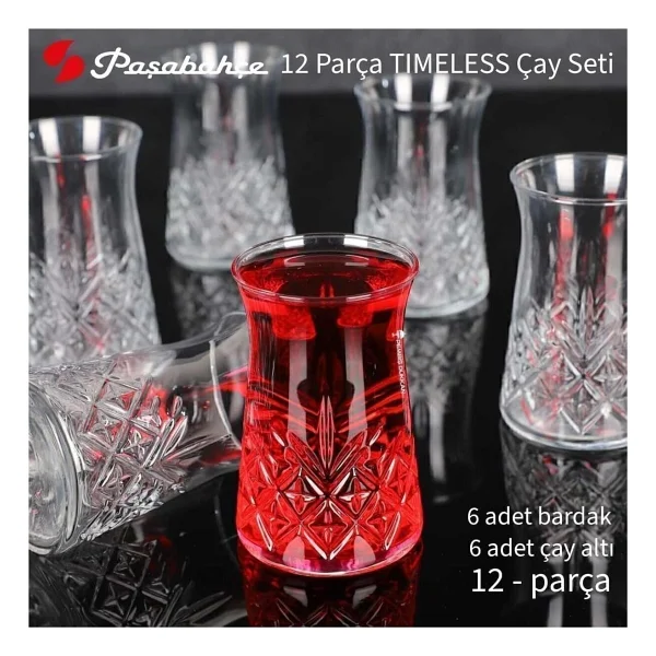 Paşabahçe Timeless 96991 24 Parça 12 Kişilik Çay Seti - Görsel 2