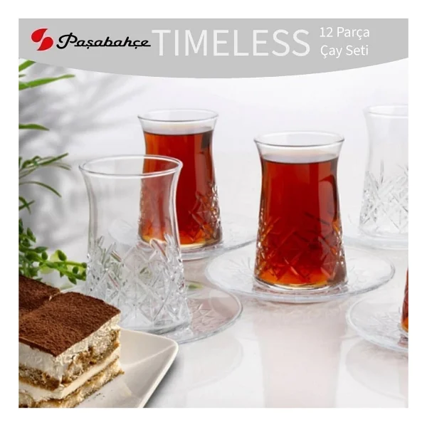 Paşabahçe Timeless 96991 24 Parça 12 Kişilik Çay Seti - Görsel 3