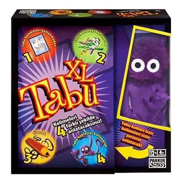 Hasbro Gaming Tabu XL Kutu Oyunu, 4 Farklı Oyun Alternatifi, Klasik Oyunun Yanı Sıra Çizerek, Tabu Kuklasıyla Anlatarak Ve En Fazla 15 Kelime Kullanarak Tabu Oynayın - Option-1 - Görsel 2